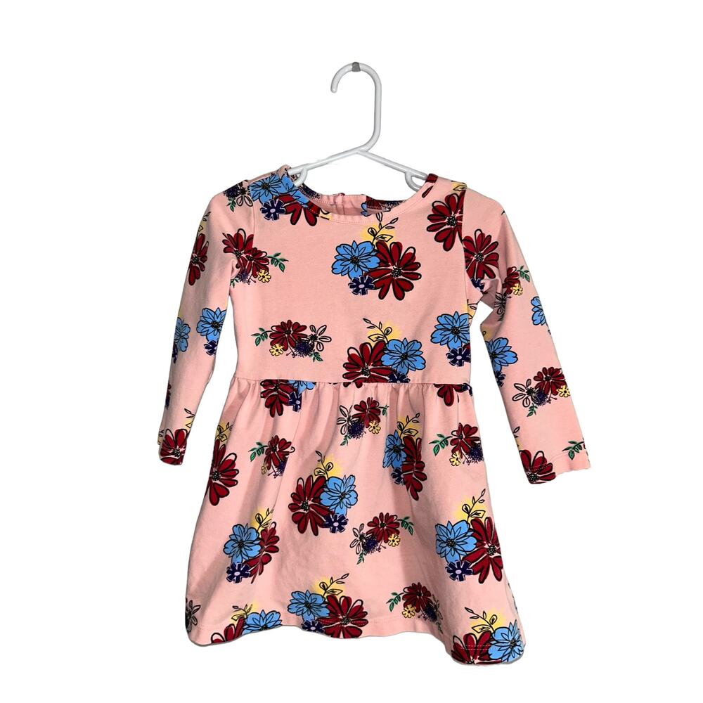 Hanna Andersson Floral Print Cotton Play Dress Size 90